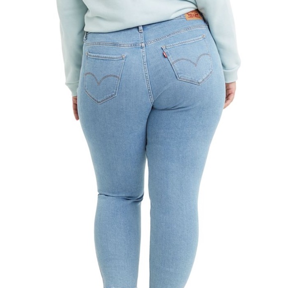 LEVI'S Plus Size 711 Destructed Skinny Ankle Jeans - Picture 3 of 3